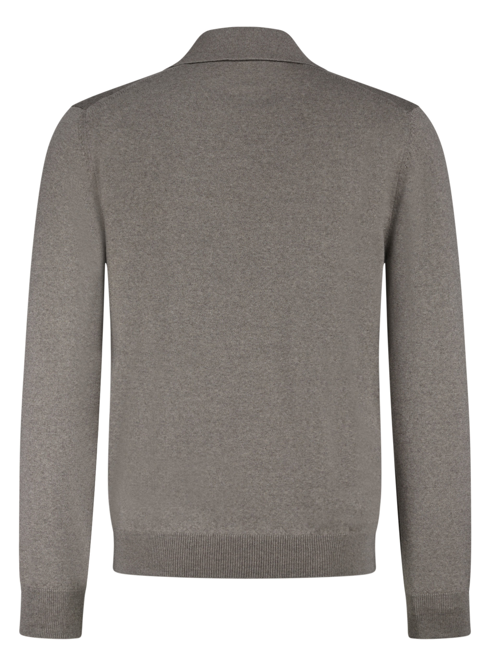 Buttonless polo van wol | Beige