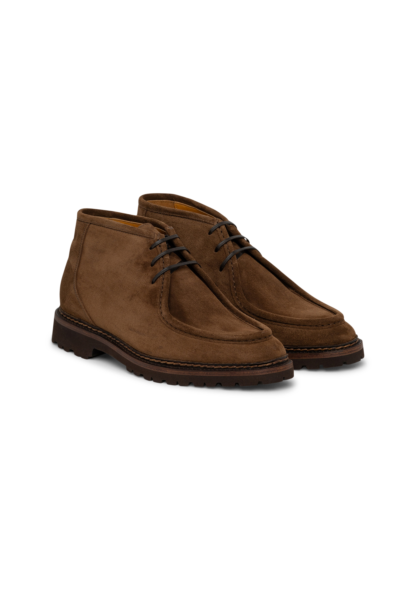 Parabontoni veterschoenen van suède | Bruin
