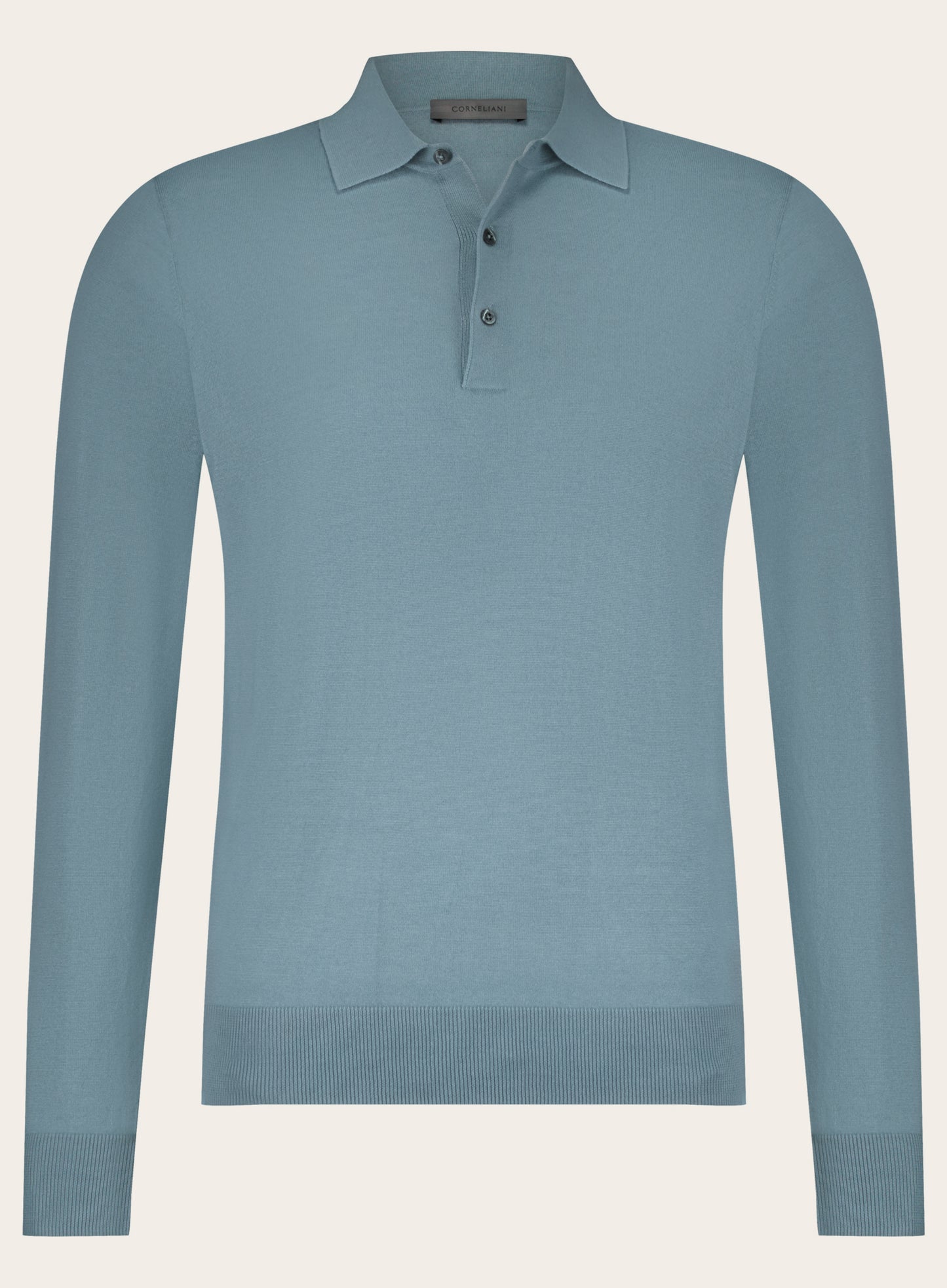 Poloshirt van cashmere en zijde | Aqua