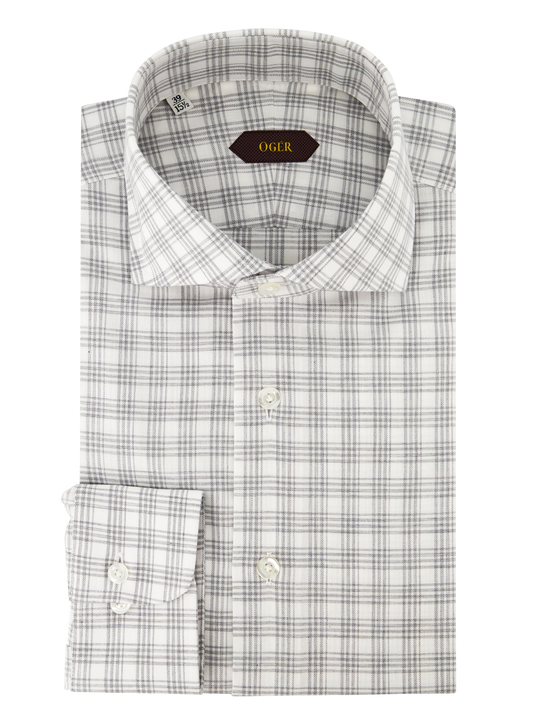 Glencheck shirt van katoen | Grijs