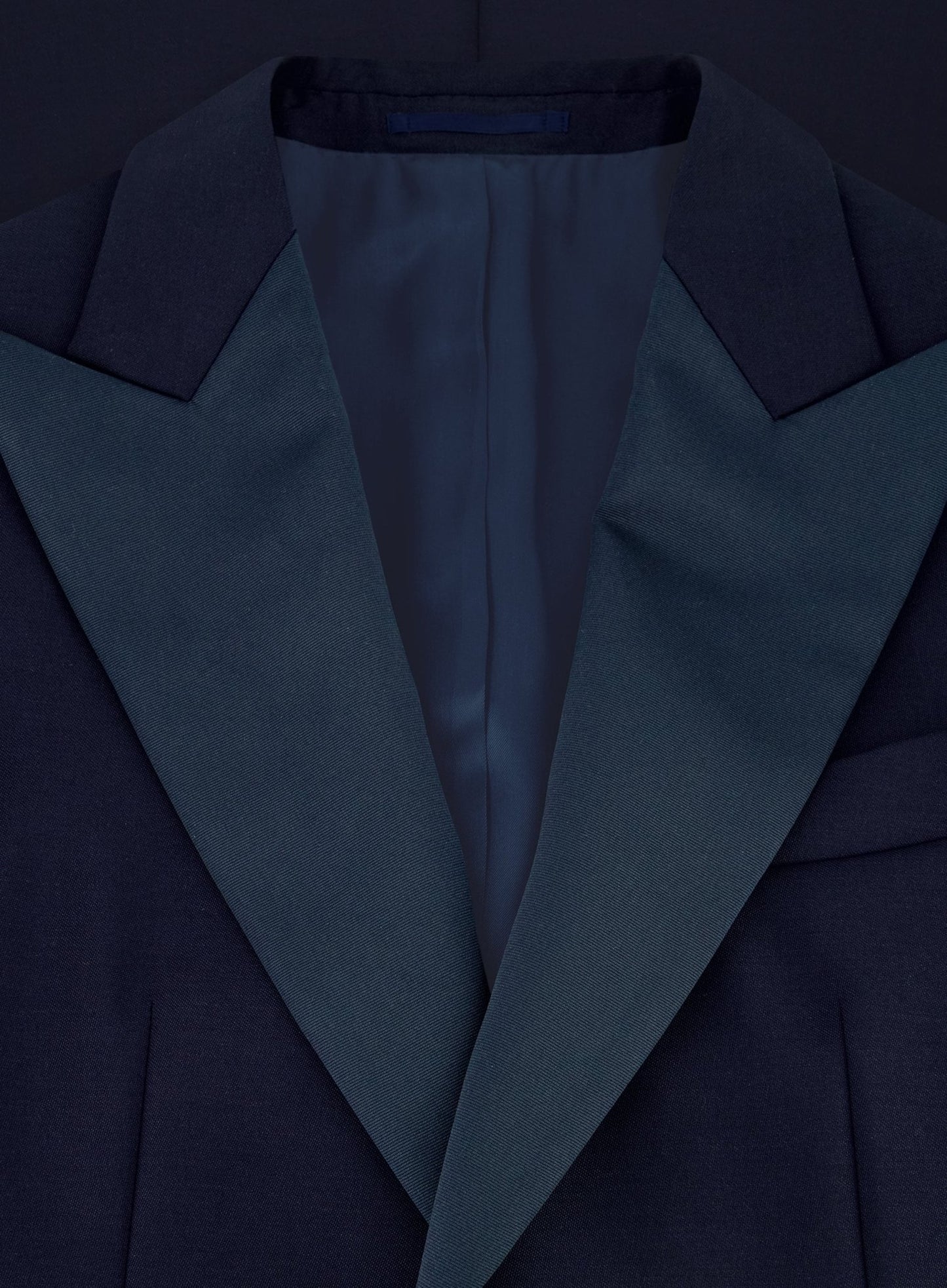 Driedelige tuxedo van wol en mohair | BLUE NAVY