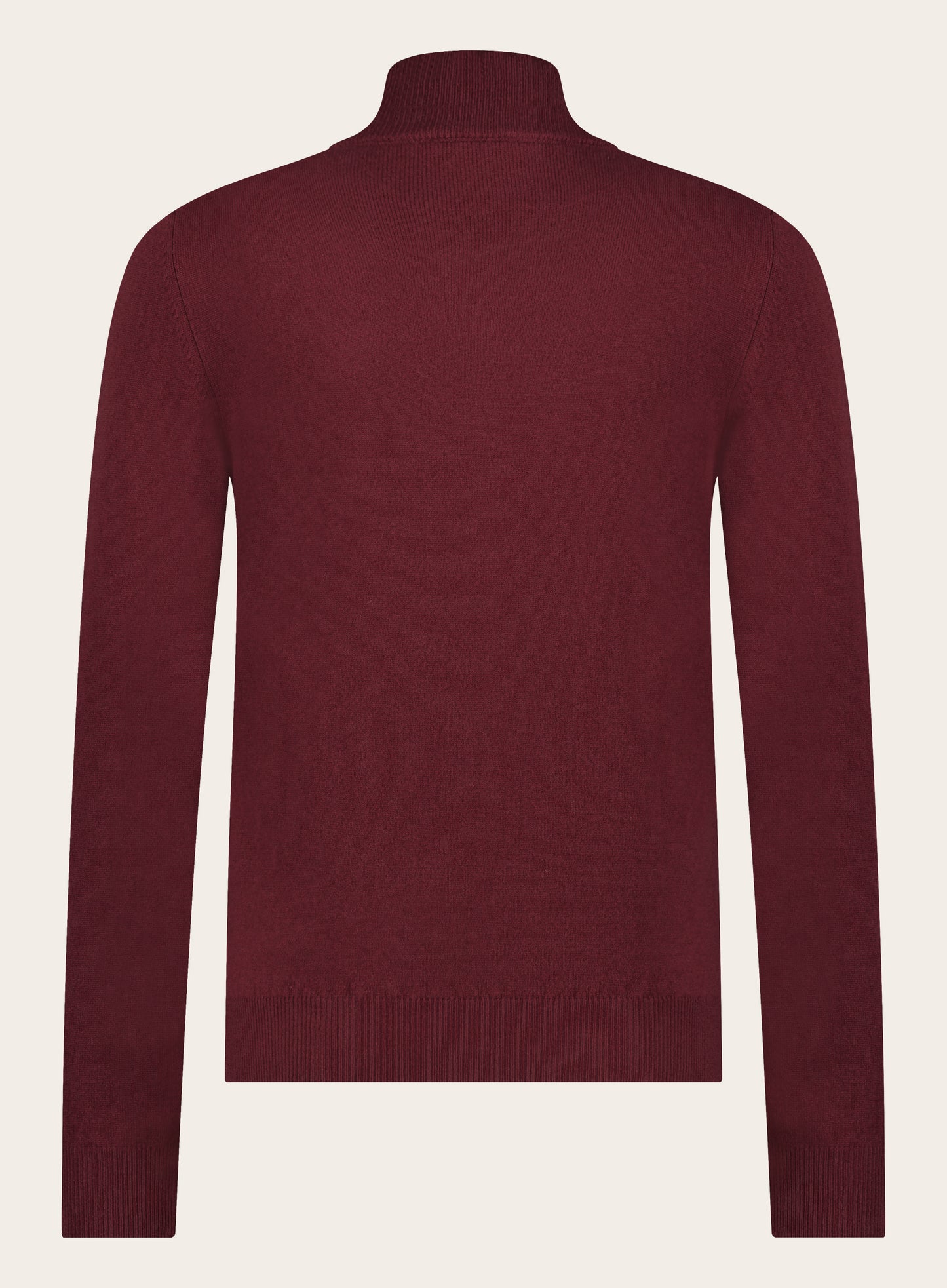 Half-zip van wol en cashmere | Rood