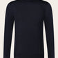 Slim-fit coltrui van cashmere en zijde | BLUE NAVY