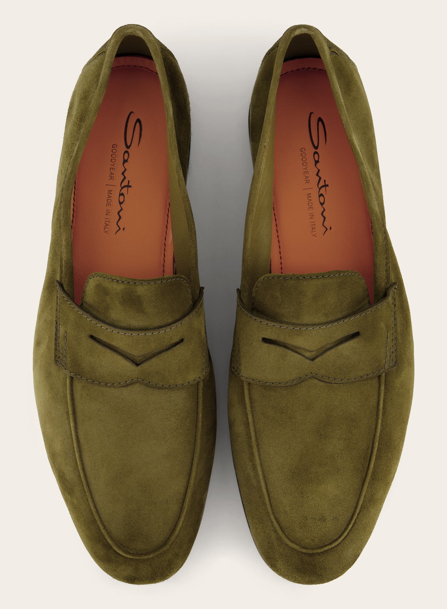 Penny loafers van suède | Groen