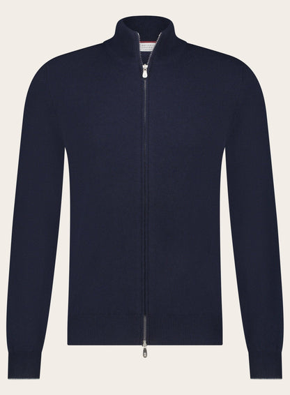 Ritsvest van cashmere | BLUE NAVY