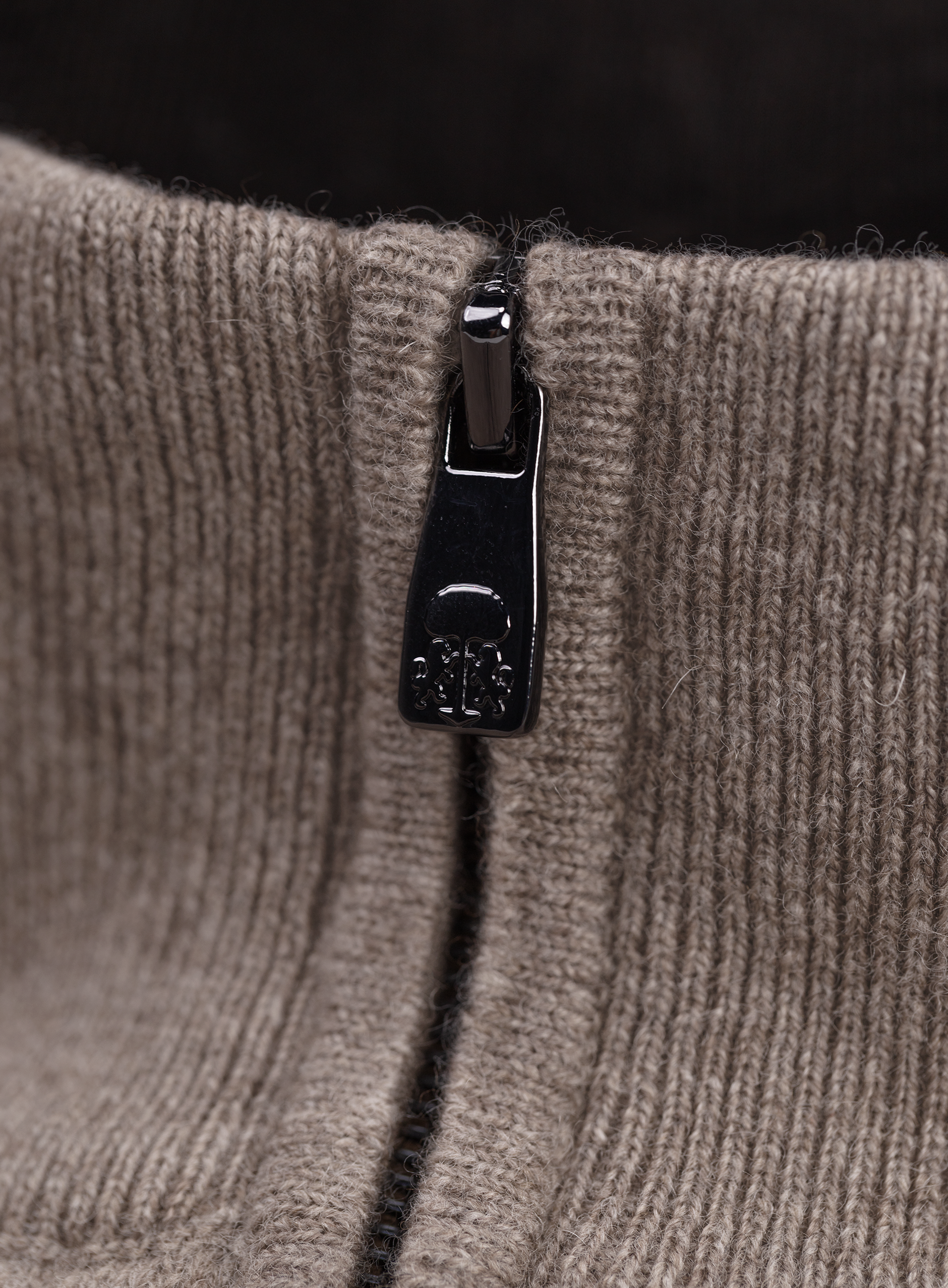Half-zip vest van wol en cashmere | FULL_WIDTH | TAUPE