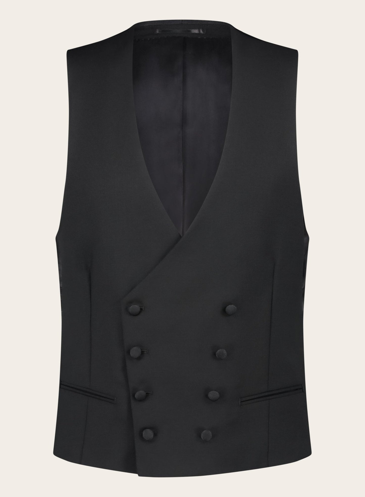 Driedelige tuxedo van wol en mohair | Zwart