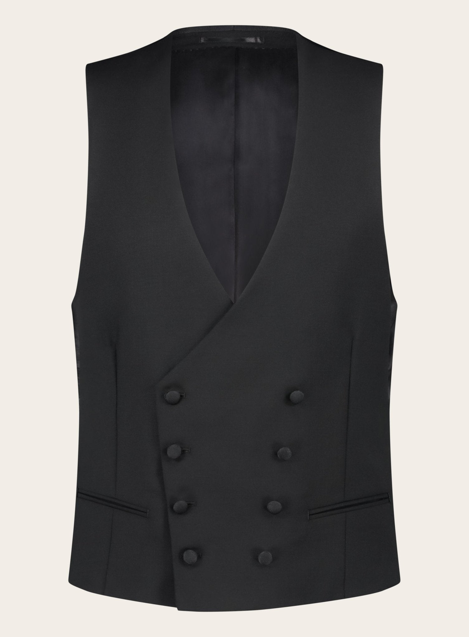 Driedelige tuxedo van wol en mohair | Zwart