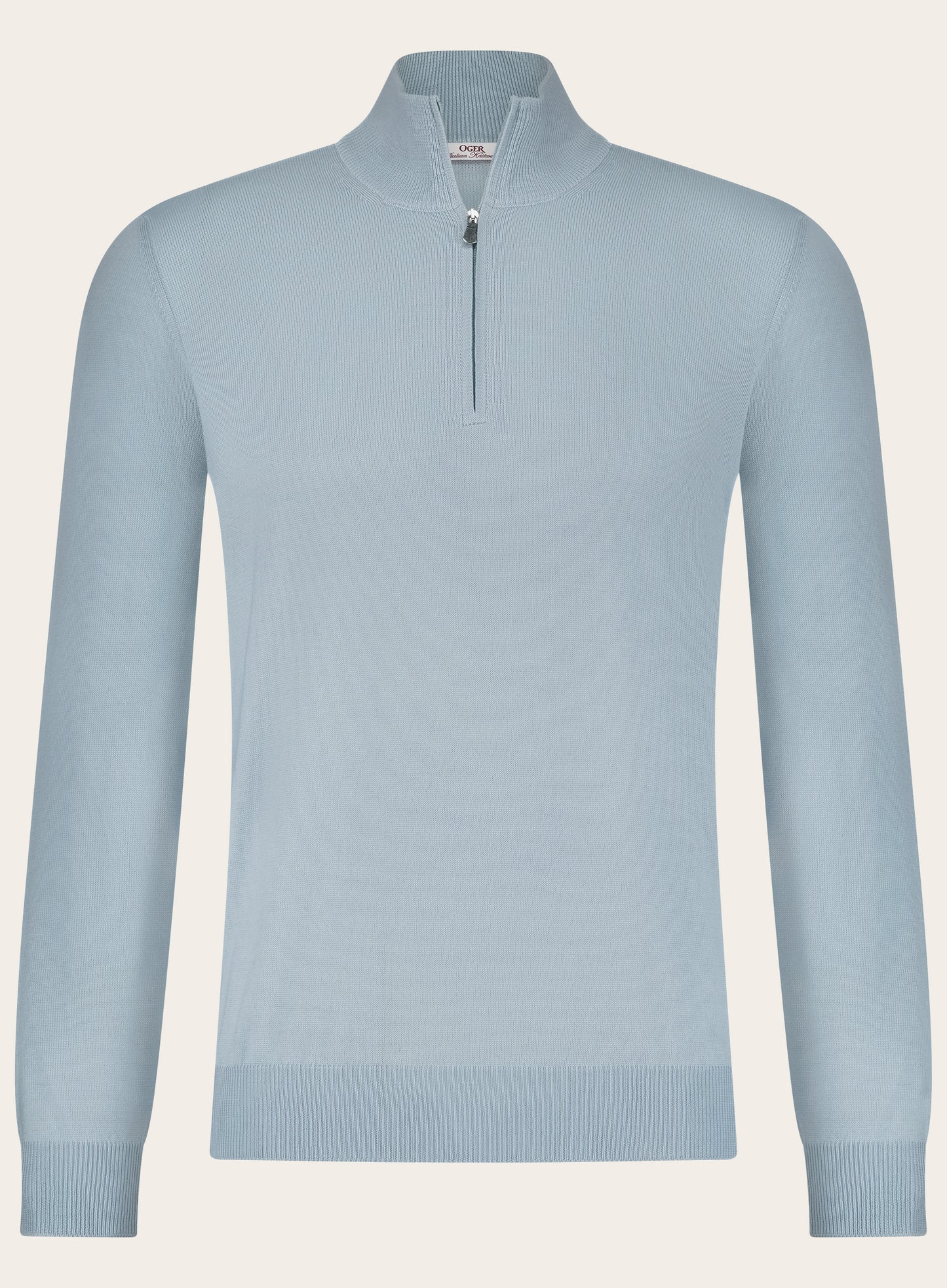 Half-zip trui van wol | L.Blauw