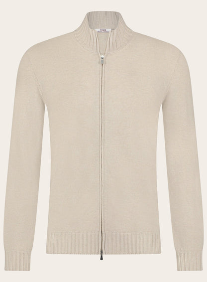 Ritsvest van cashmere | L.Beige 