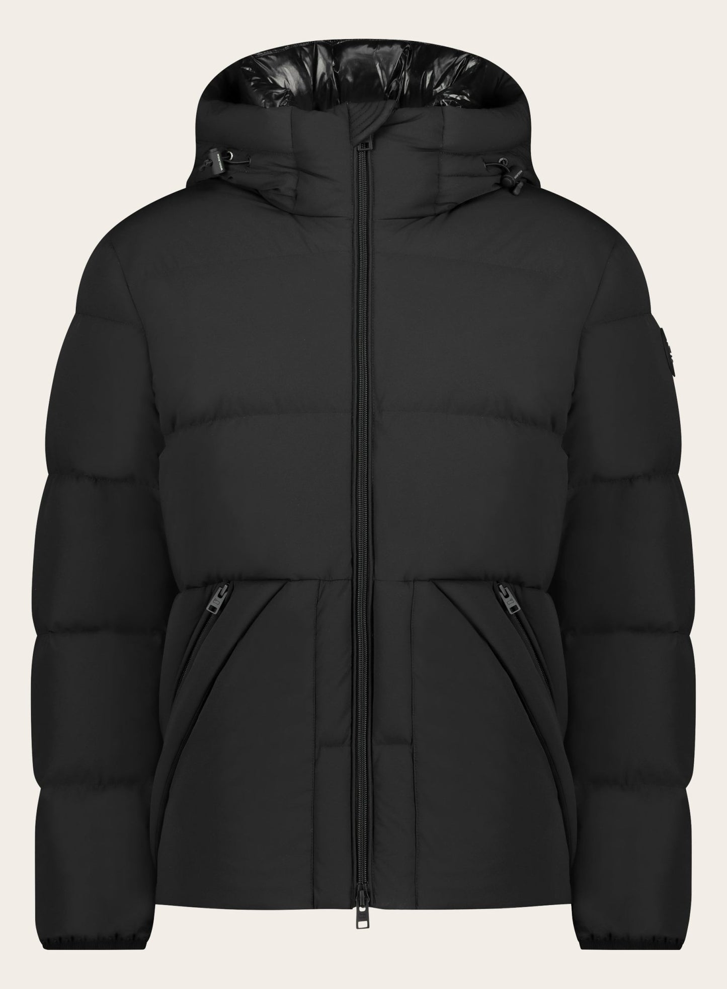 Down jacket with hood