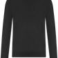 Longsleeve crewneck van cashmere en zijde | Zwart