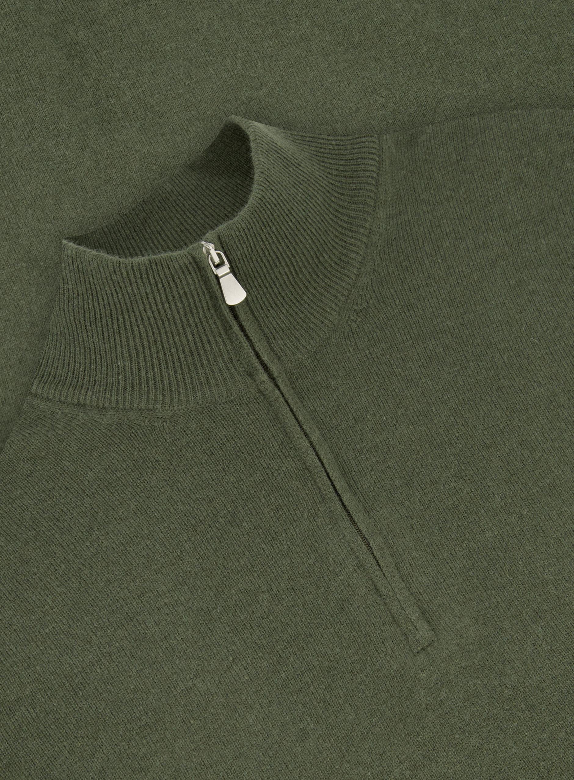 Half-zip trui van wol | FULL_WIDTH | Groen