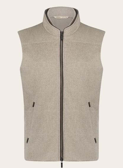 Slim-fit bodywarmer van wol | Beige
