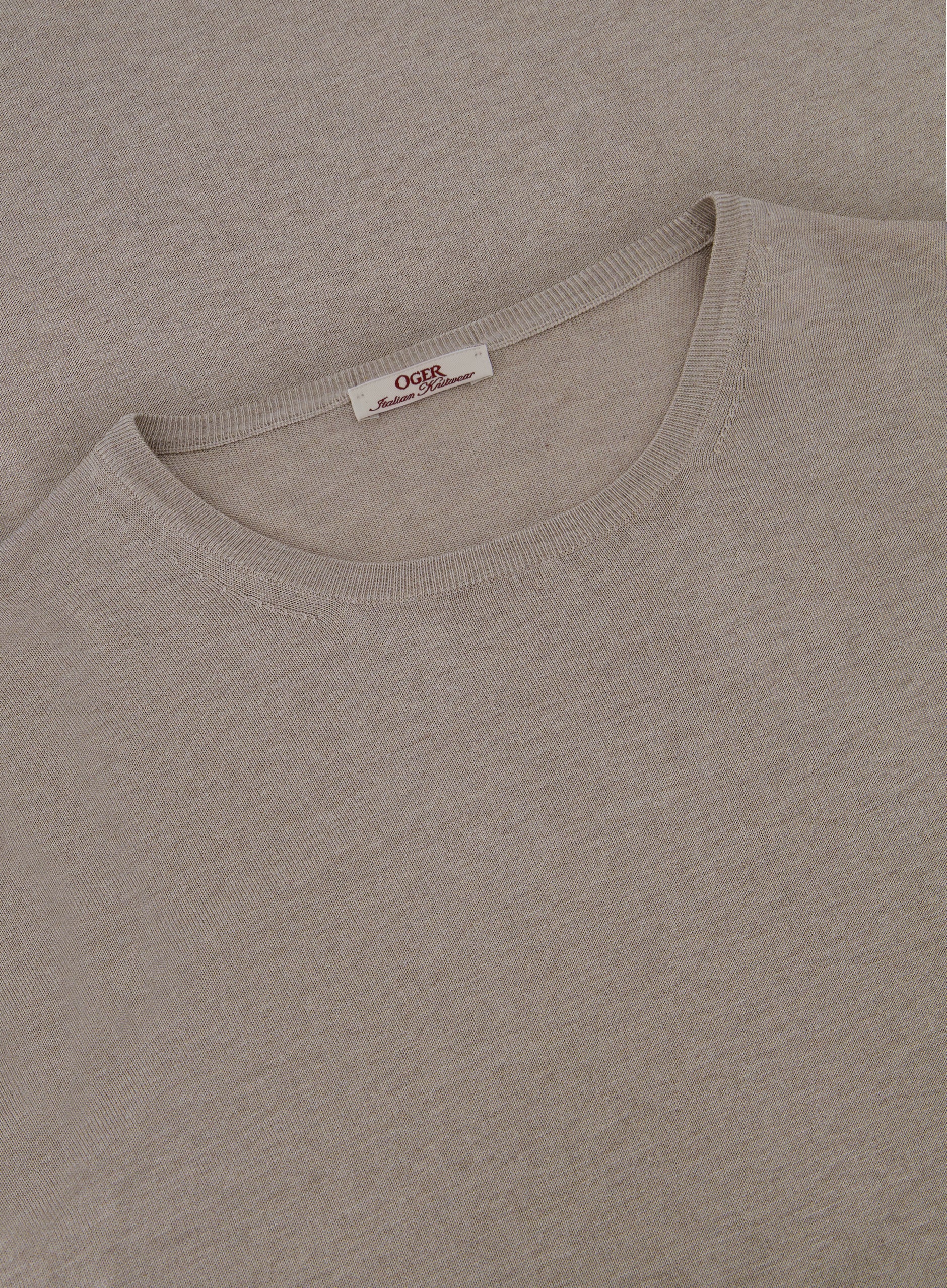 T-shirt van zijde | FULL_WIDTH | Beige