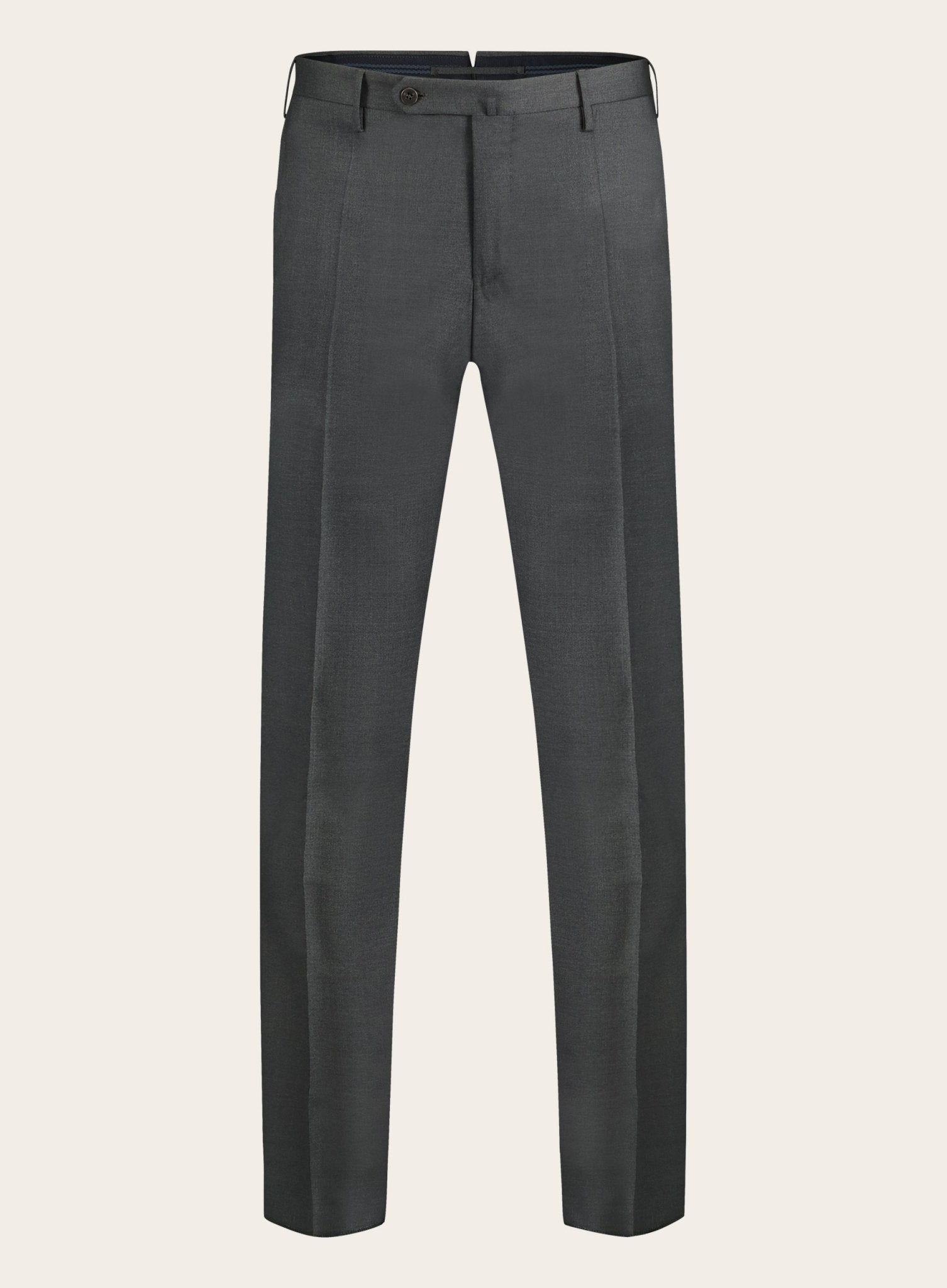 Slim-fit wollen pantalon | Antraciet