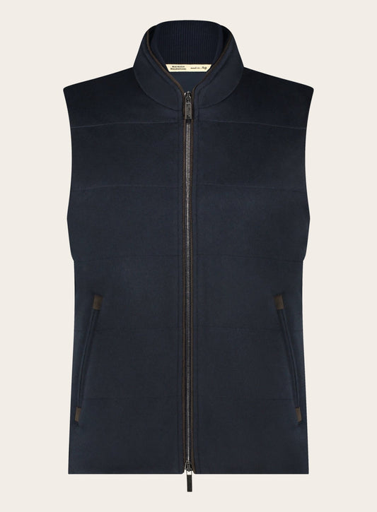 Bodywarmer van cashmere | BLUE NAVY