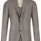 Handgemaakt pied-de-poule jasje van cashmere | Bruin