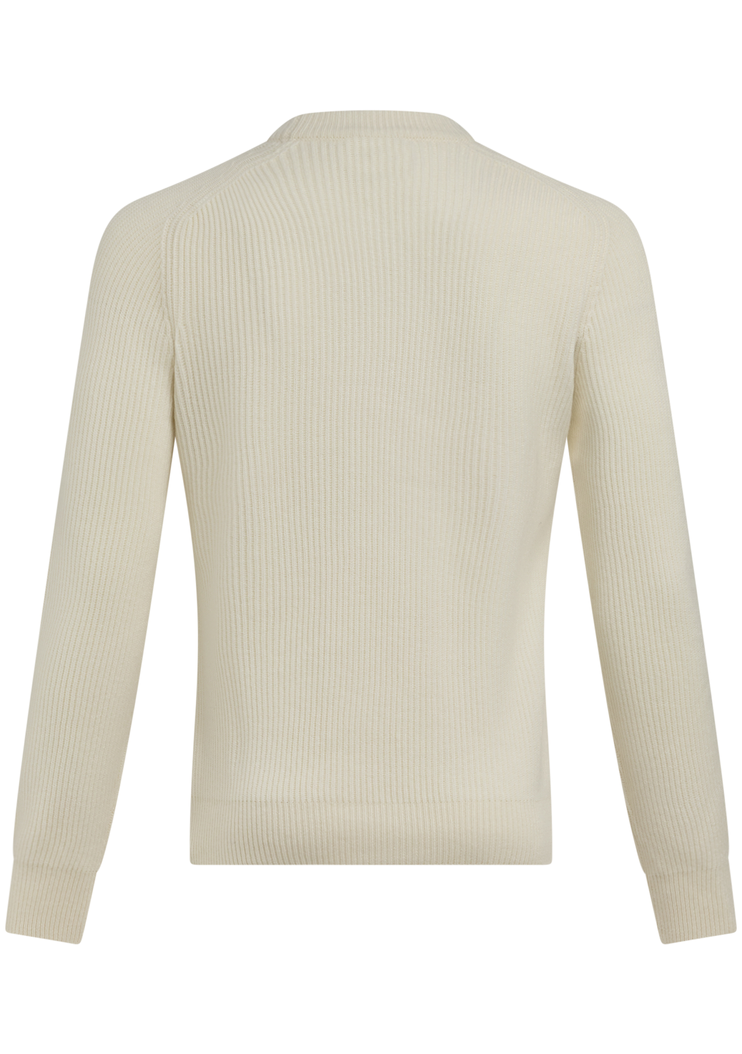 Corduroy crewneck van wol en cashmere | Wit