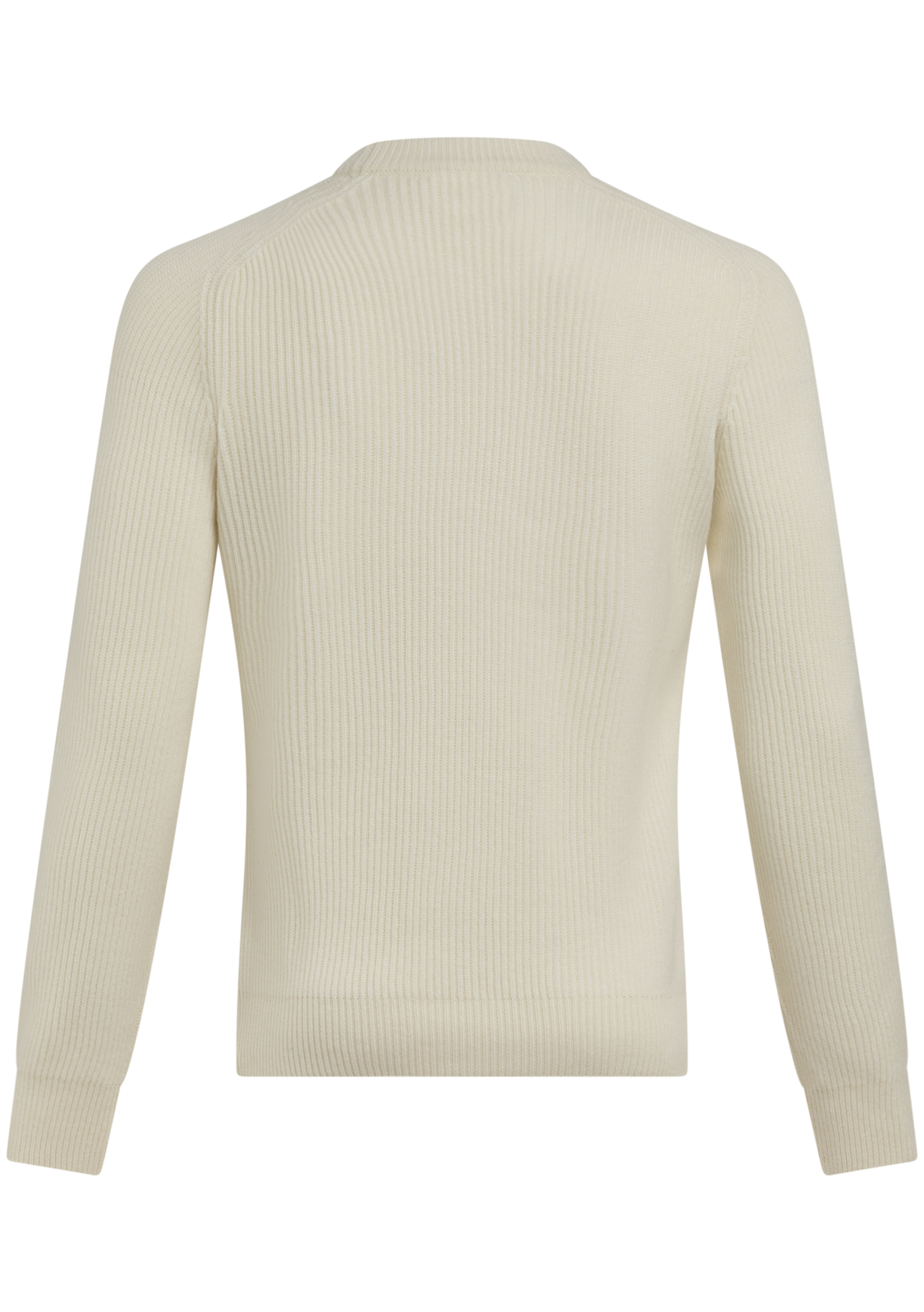 Corduroy crewneck van wol en cashmere | Wit