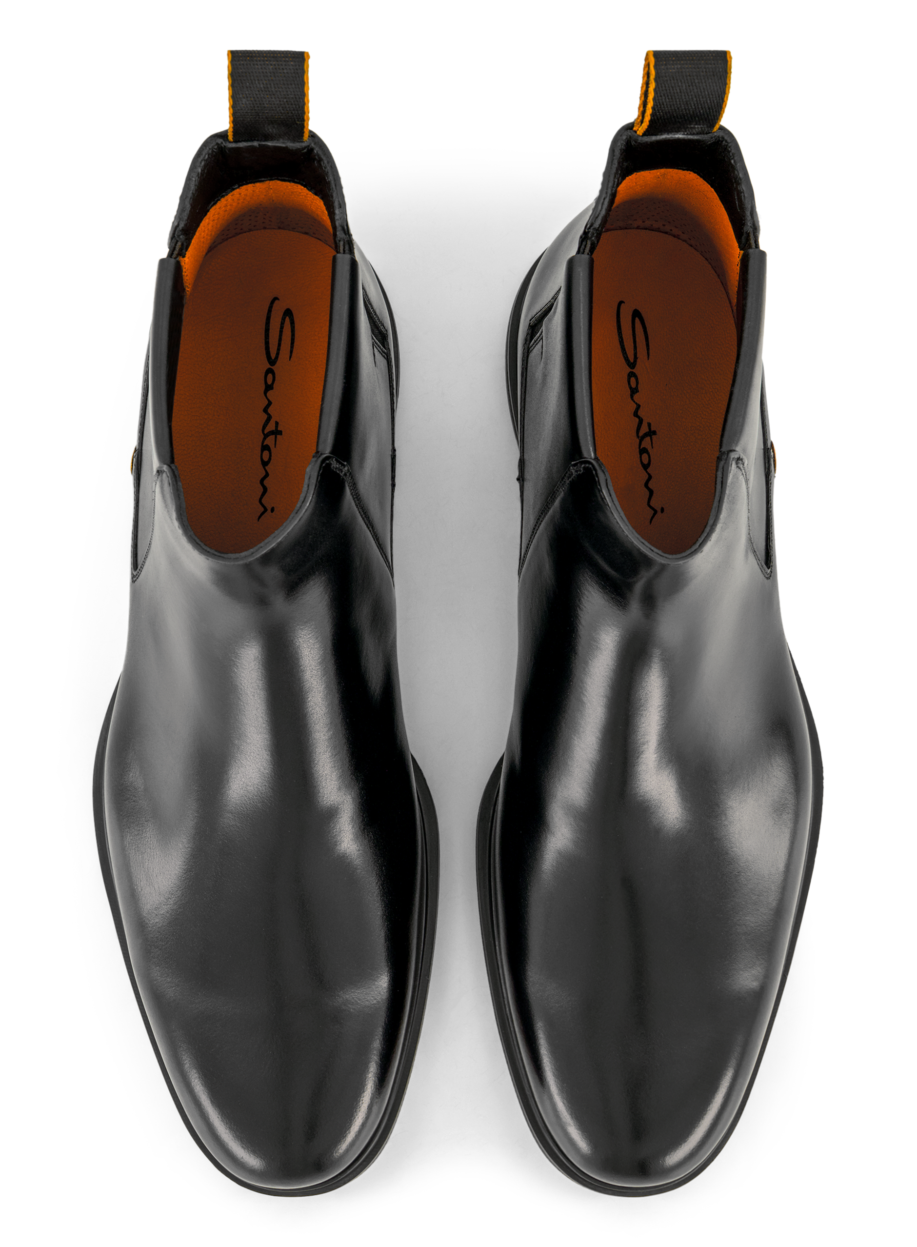 Chelsea boots van leer | Zwart