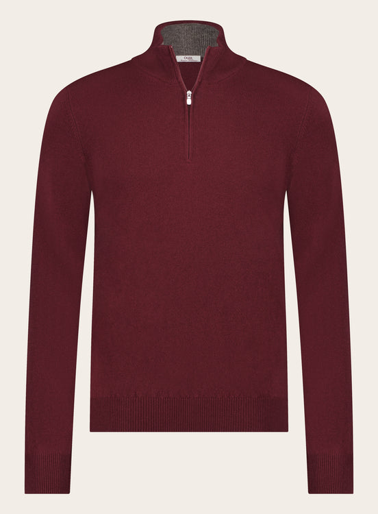Ritsvest van wol en cashmere | Rood