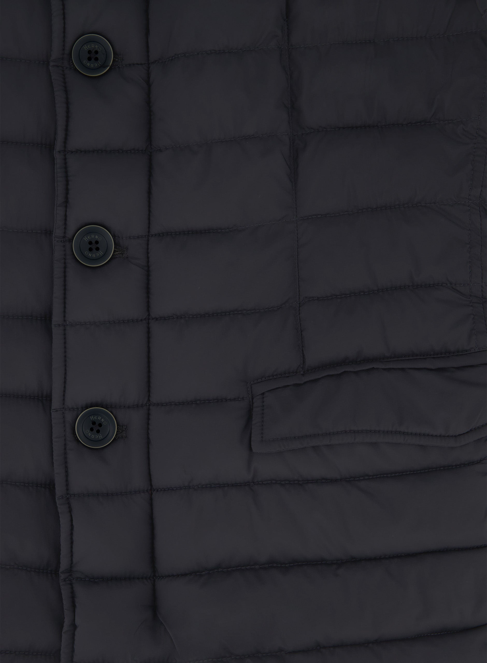 Gewatteerde jas met opstaande kraag | FULL_WIDTH | BLUE NAVY