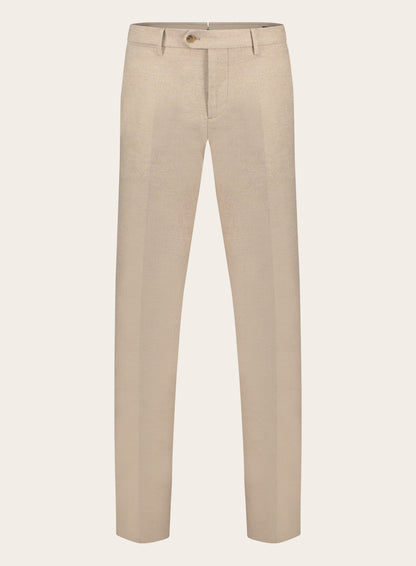 Slim-fit pantalon van flanel | Beige