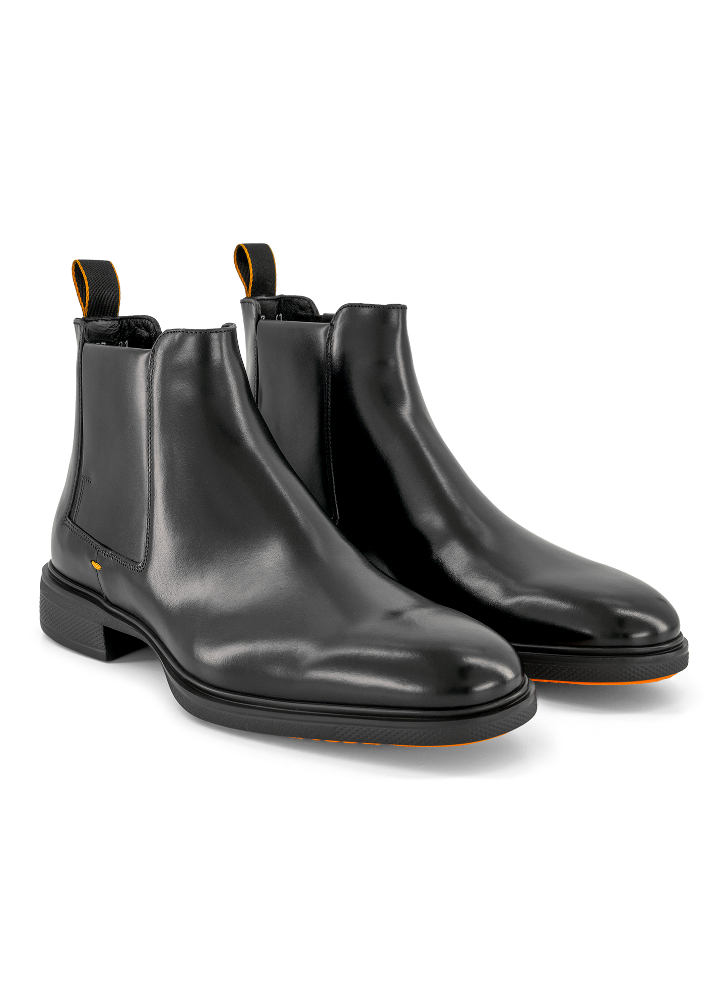 Chelsea boots van leer | Zwart