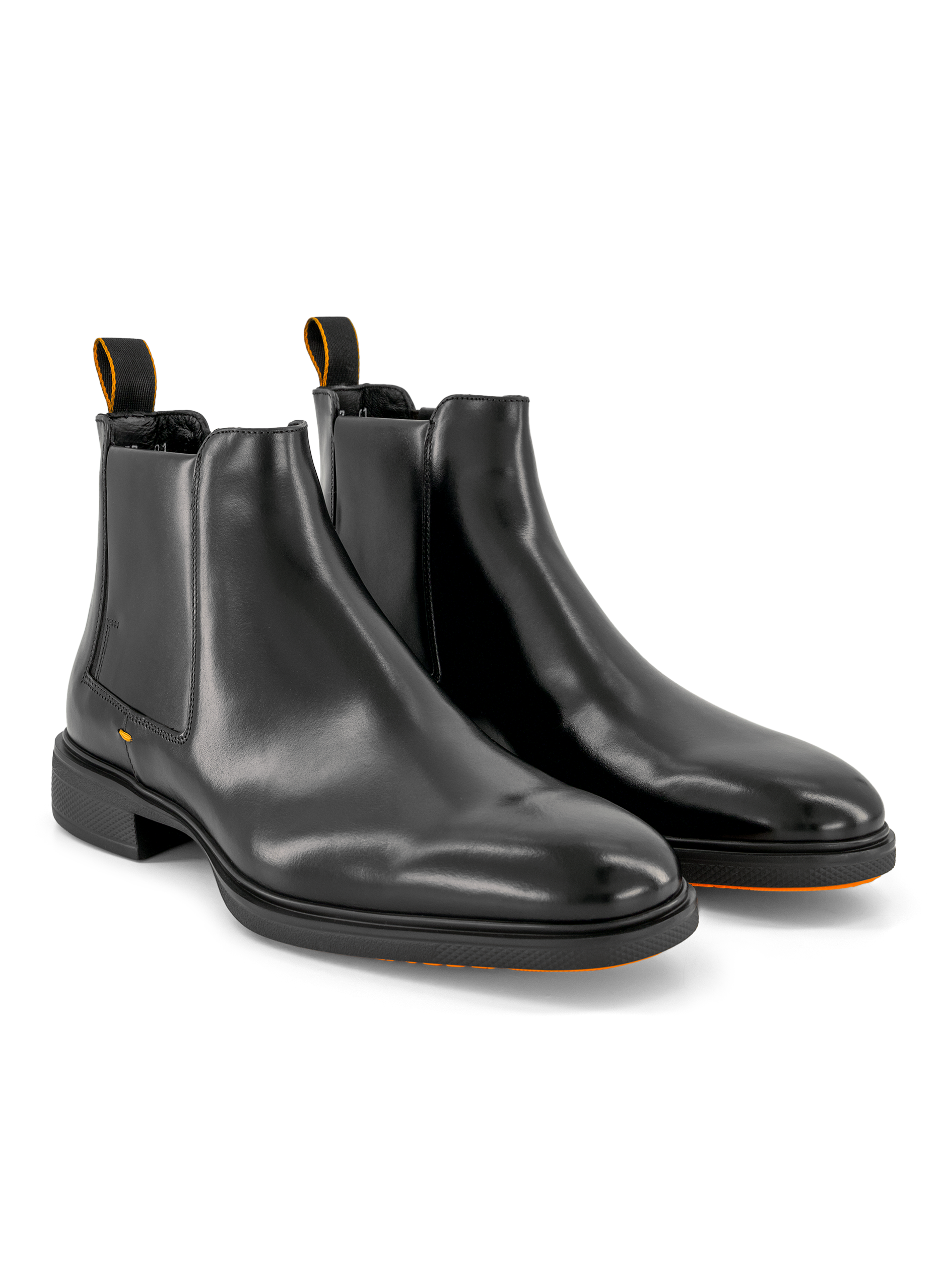Chelsea boots van leer | Zwart