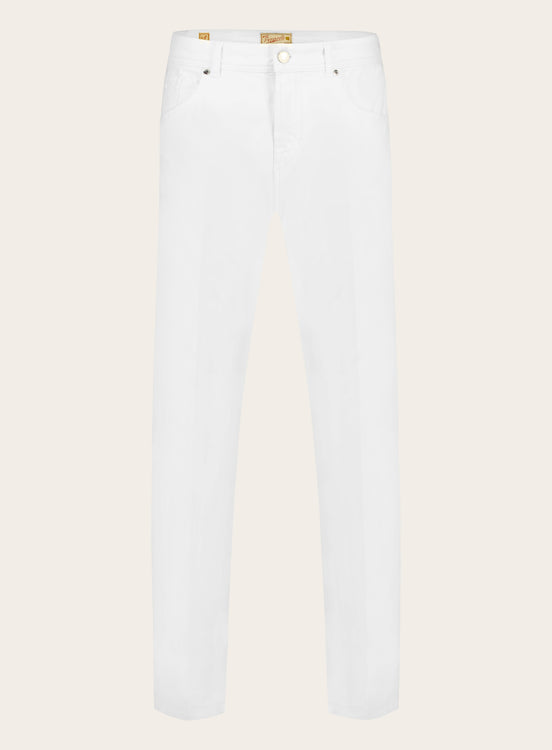 Slim-fit jeans van katoen | Wit