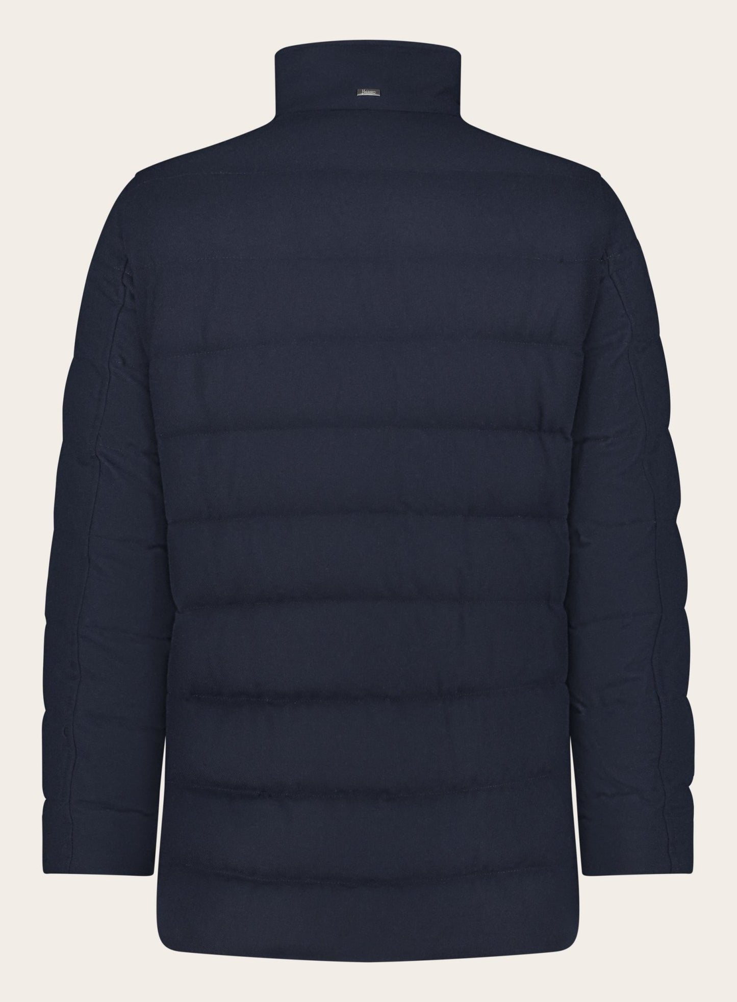 Gewatteerde jas van cashmere | BLUE NAVY