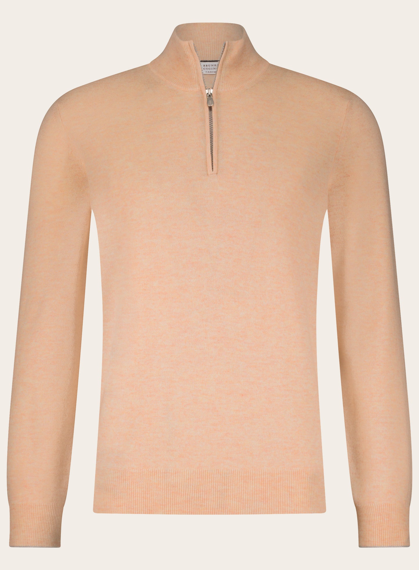 Half-zip ritsvest van cashmere | L.Oranje