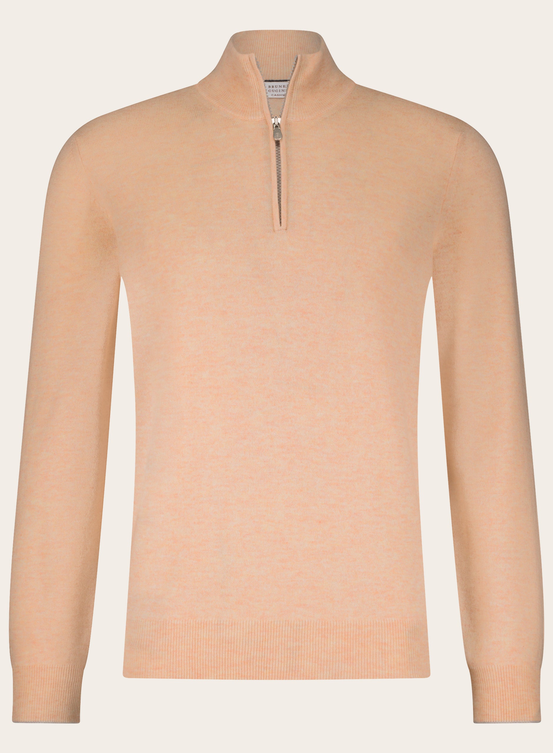 Half-zip ritsvest van cashmere | L.Oranje