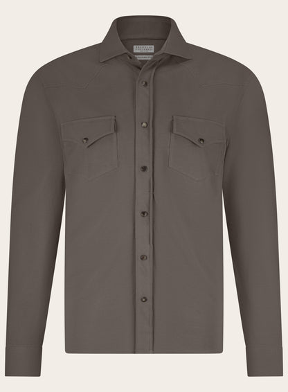 Overshirt van katoen | TAUPE