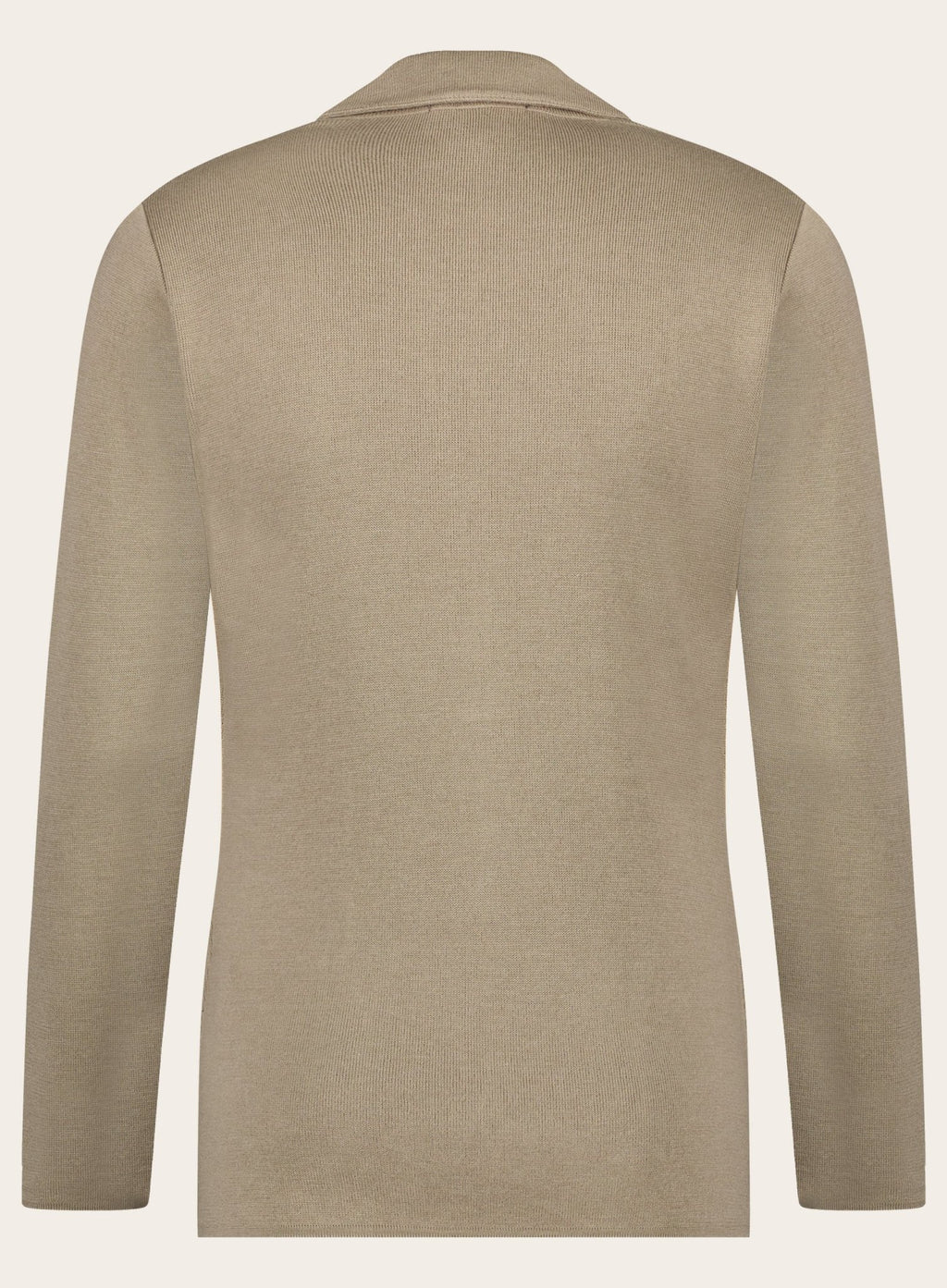 Regular-fit wollen-zijden jasje | Beige