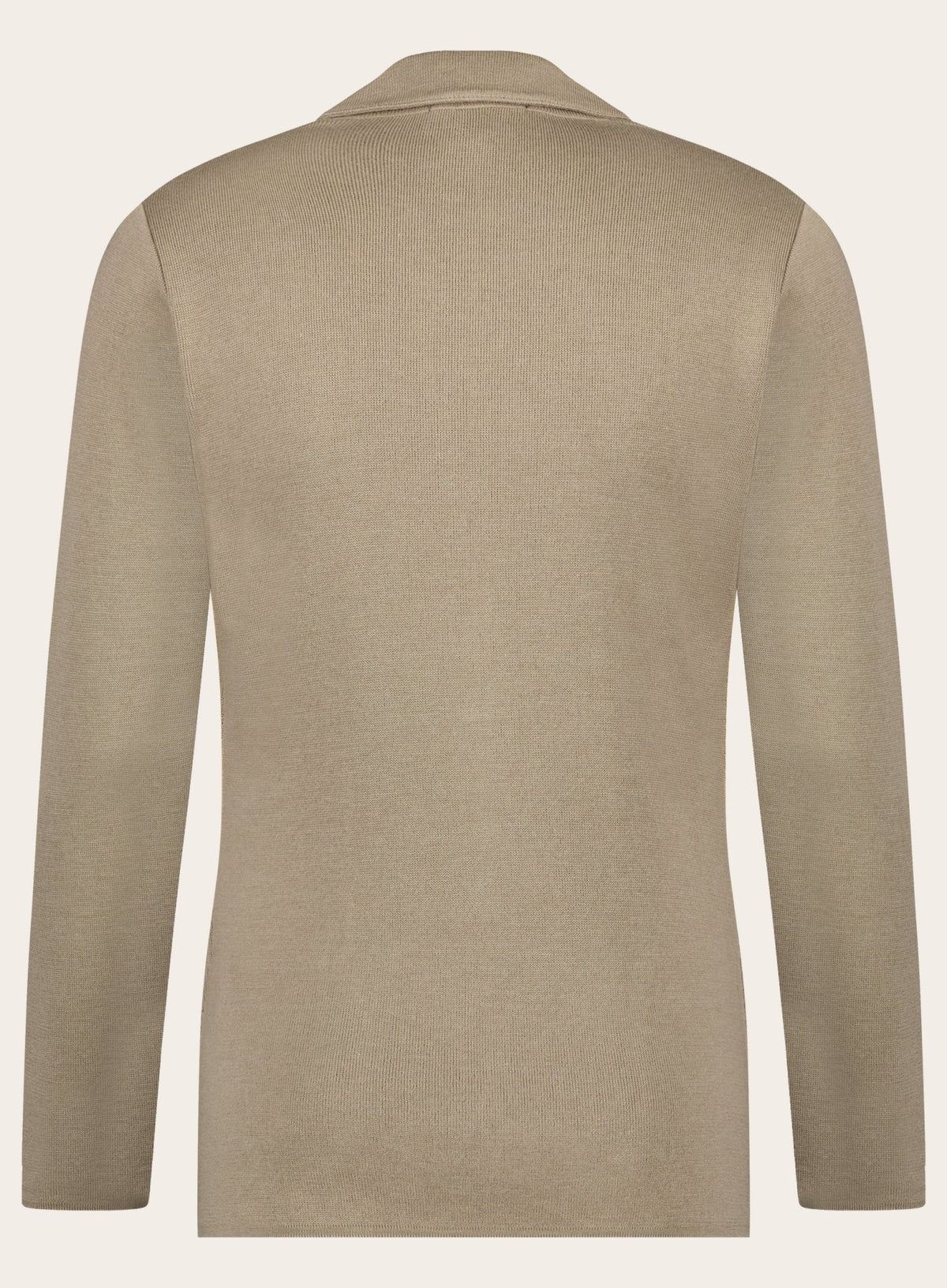 Regular-fit wollen-zijden jasje | Beige