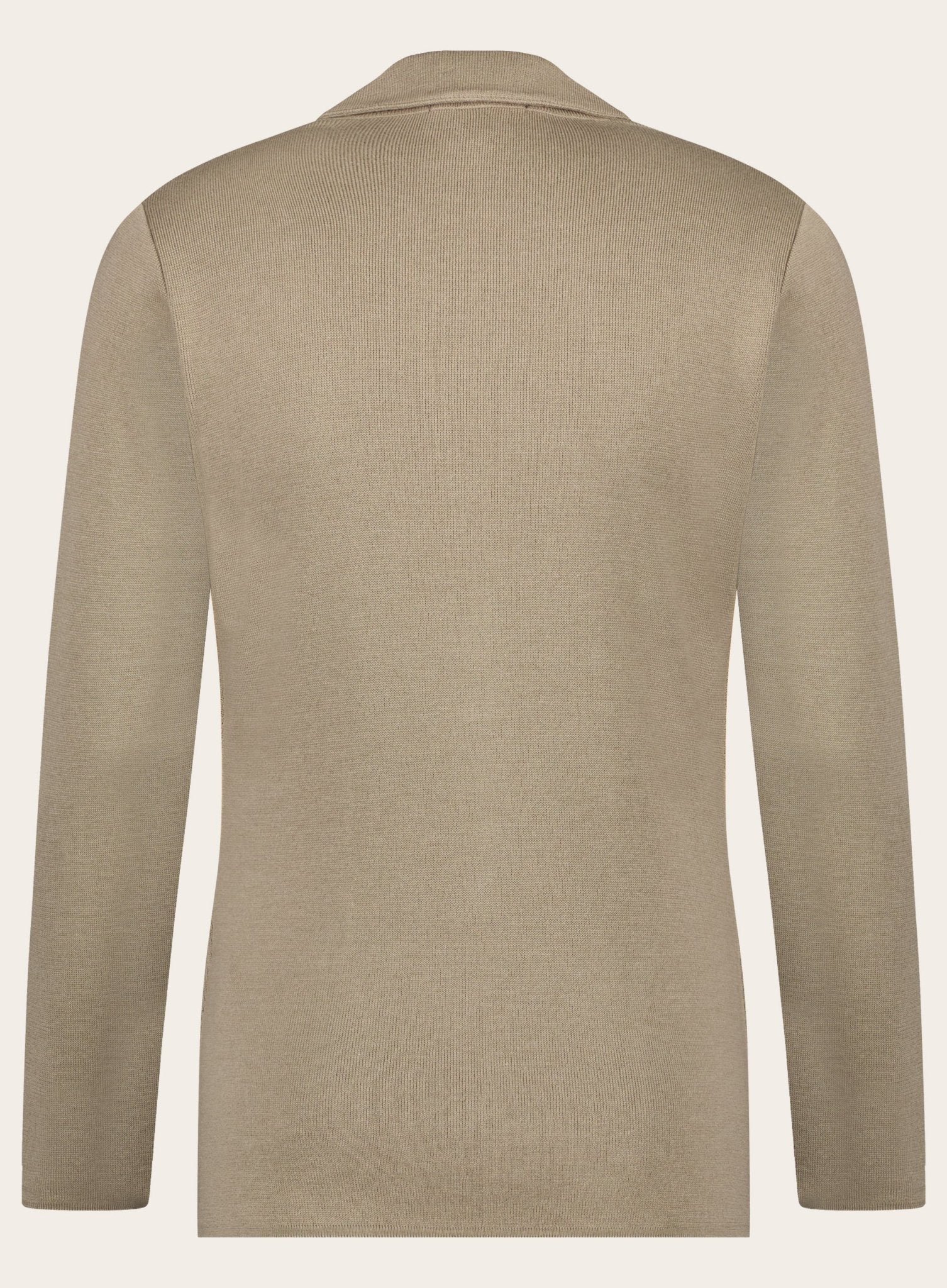 Regular-fit wollen-zijden jasje | Beige
