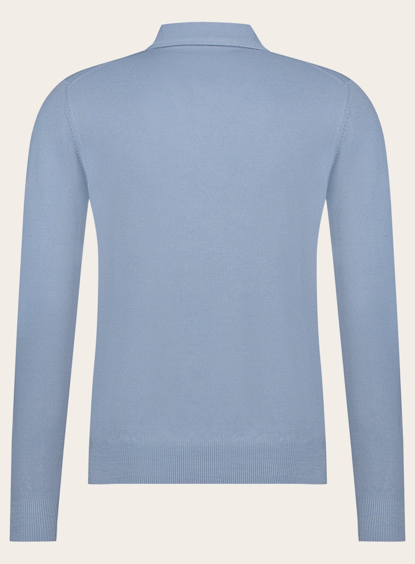 Lange mouwen polo van wol | L.Blauw