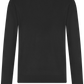 Longsleeve crewneck van cashmere en zijde | Zwart