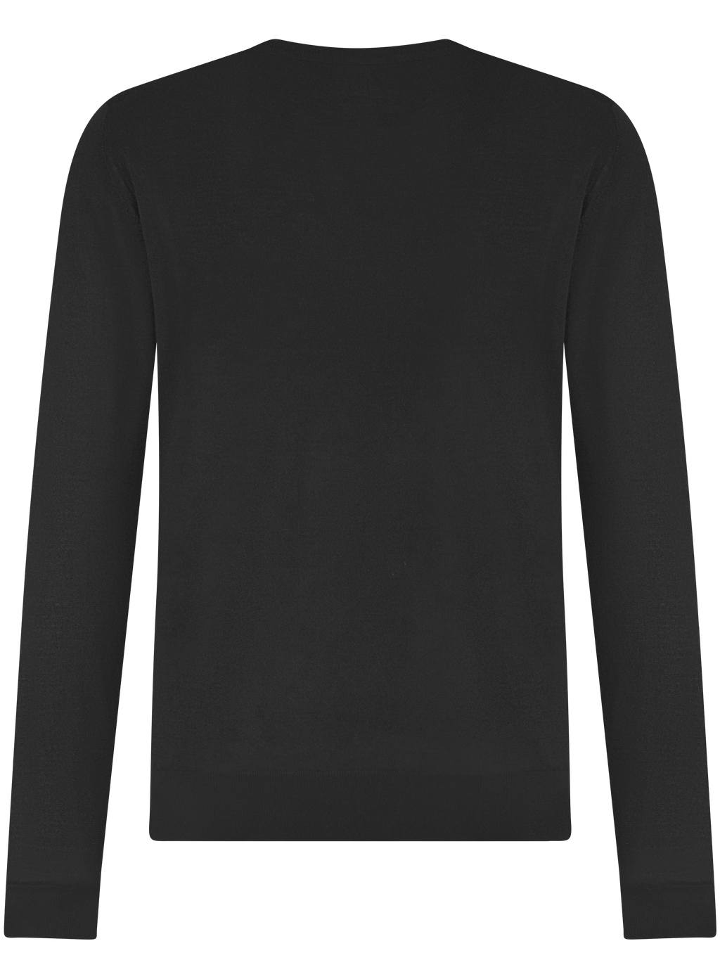 Longsleeve crewneck van cashmere en zijde | Zwart