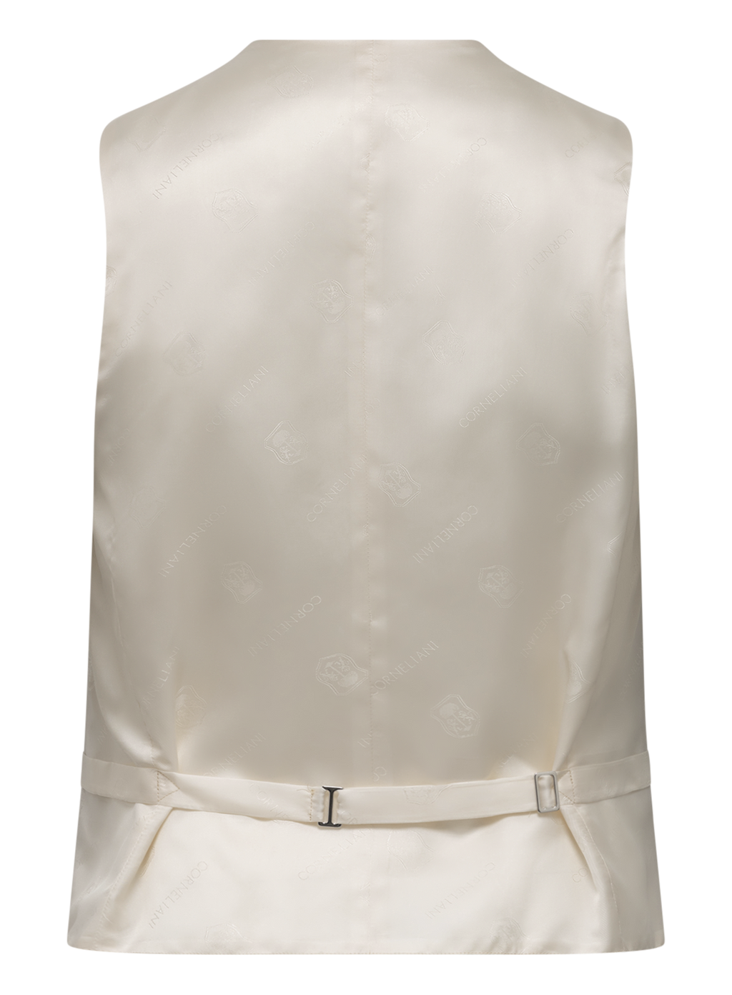 Driedelig pak van virgin wol en linnen | Beige