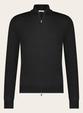Slim-fit vest van wol | Zwart
