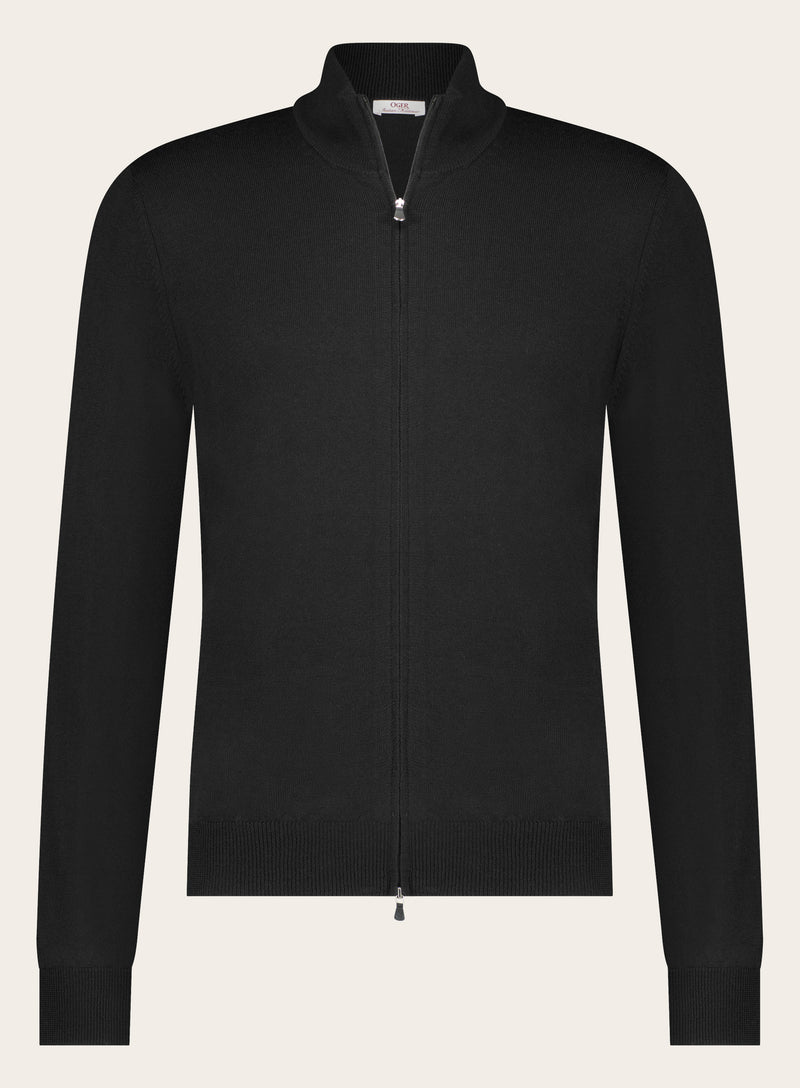Slim-fit wool cardigan