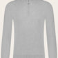 Half-zip van wol en cashmere | L.Grijs