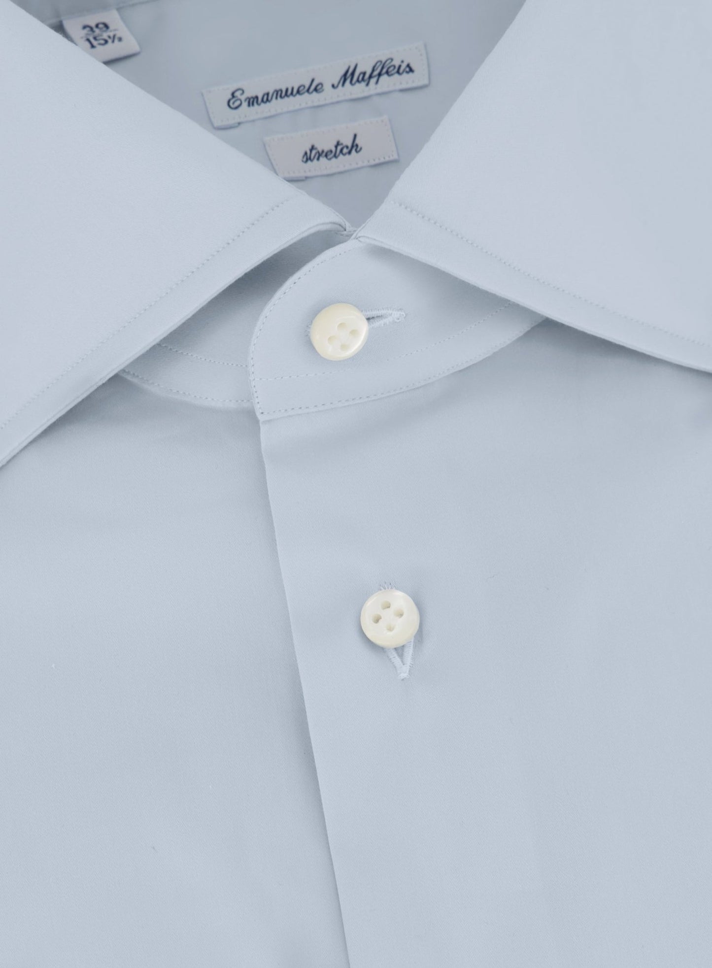 Stretch shirt van katoen | L.Blauw