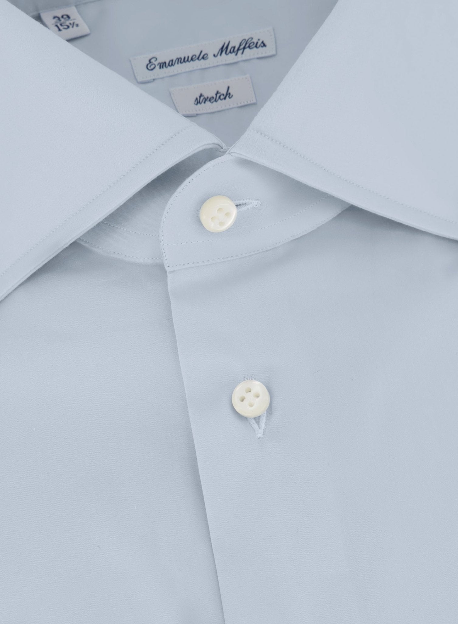 Stretch shirt van katoen | L.Blauw