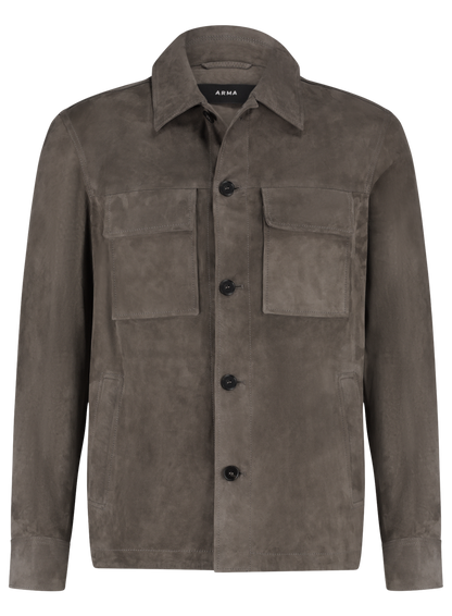 MEX overshirt van suède | TAUPE