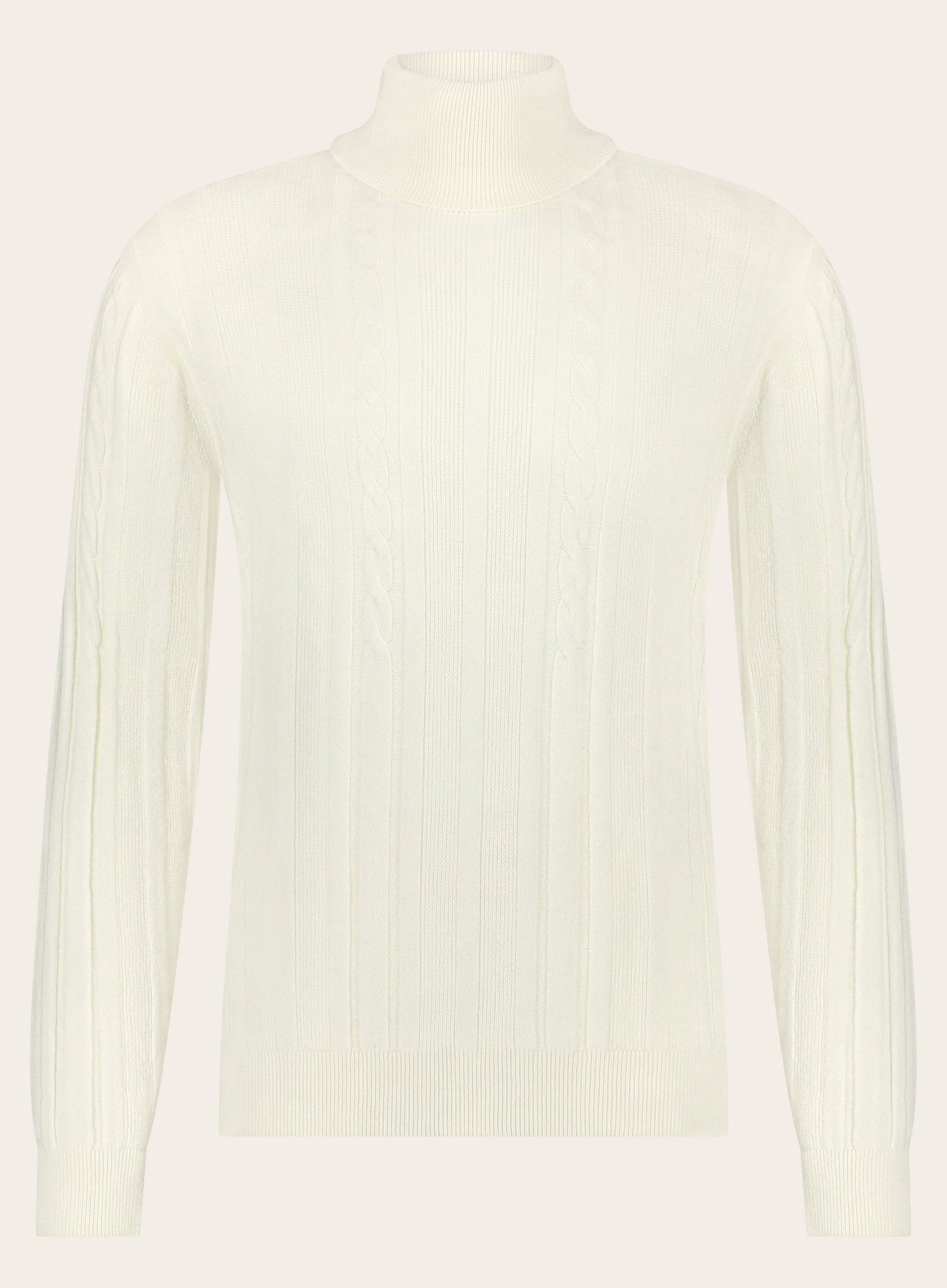 Kabelgebreide coltrui van cashmere | Wit