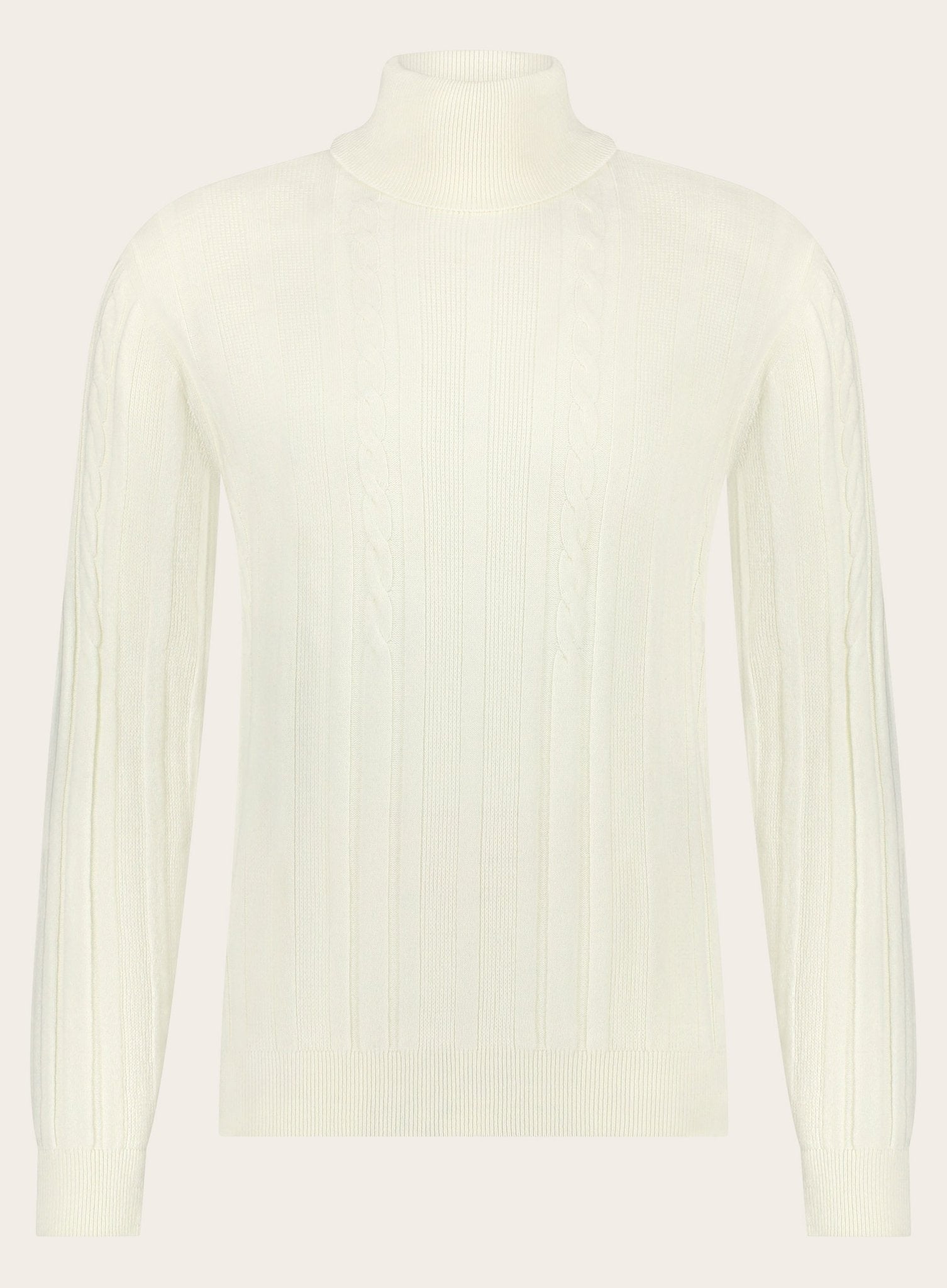 Kabelgebreide coltrui van cashmere | Wit